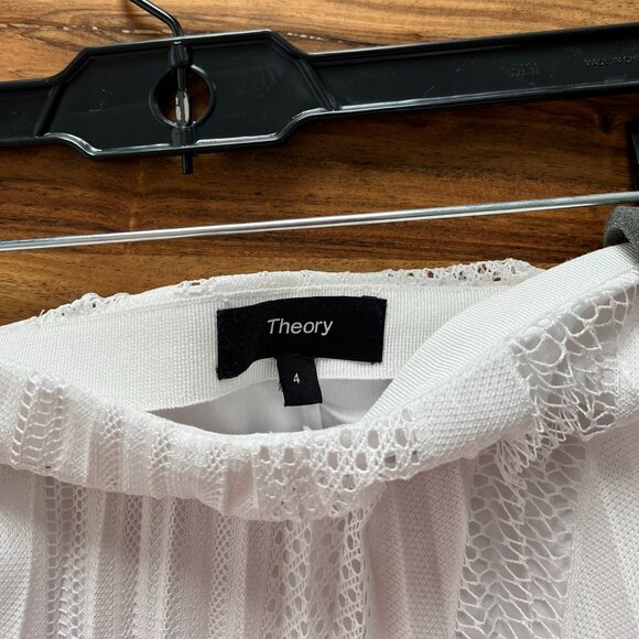 White, pleated, lace midi skirt from Theory (never worn) - Picture 4 of 4